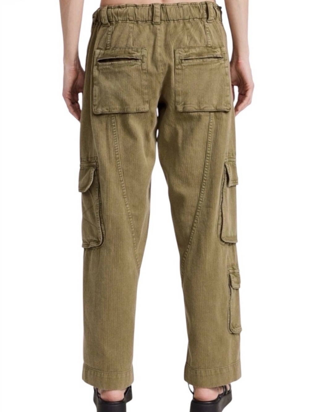 FREE PEOPLE OLIVE TAHITI CARGO PANTS SIZE SMALL!! LIKE NEW!! - Picture 3 of 7